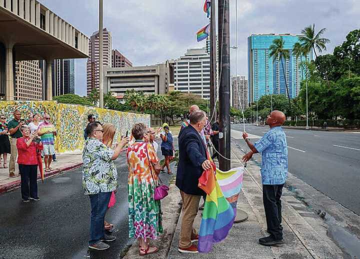 Pride flags fly over state Capitol for first time to mark milestone