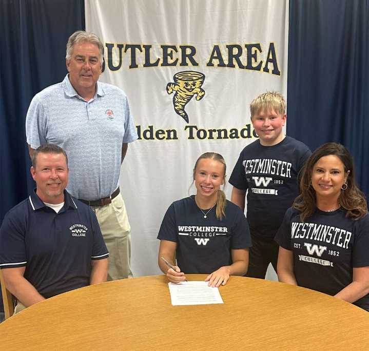 Aubrey Rock signs to compete for Westminster track and field team