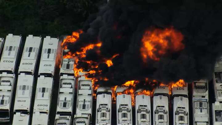 SEPTA bus fire: Several buses on fire at bus depot