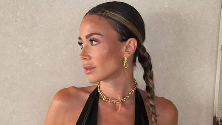 DAZN presenter Diletta Leotta goes braless in low cut leather top as fans say ‘Karius is very lucky’