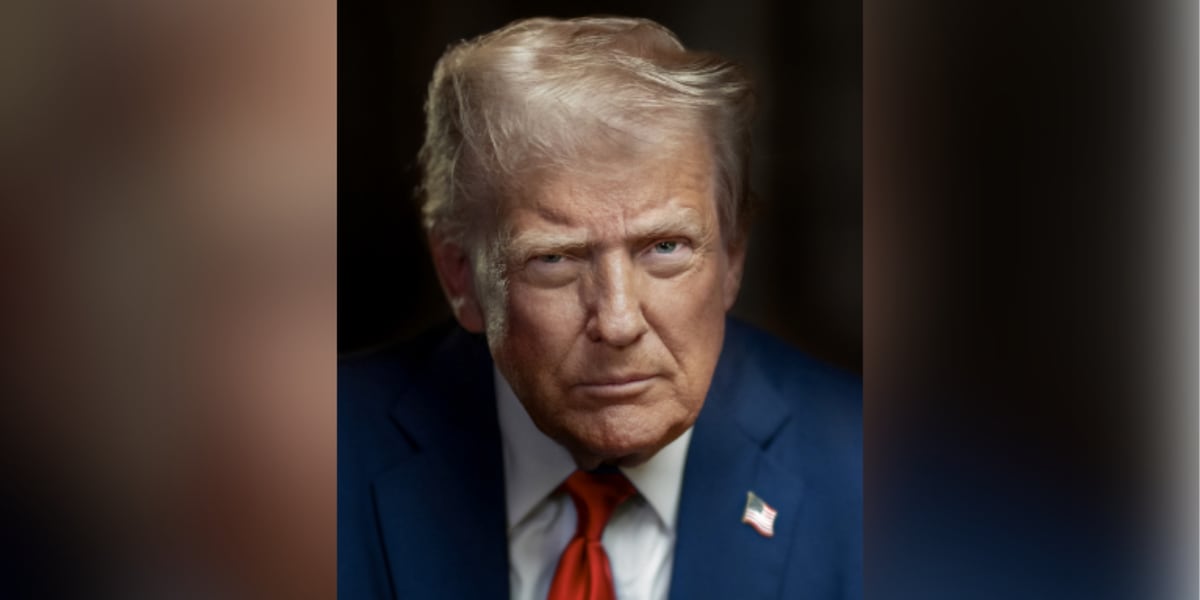 White House releases new presidential portrait of Trump