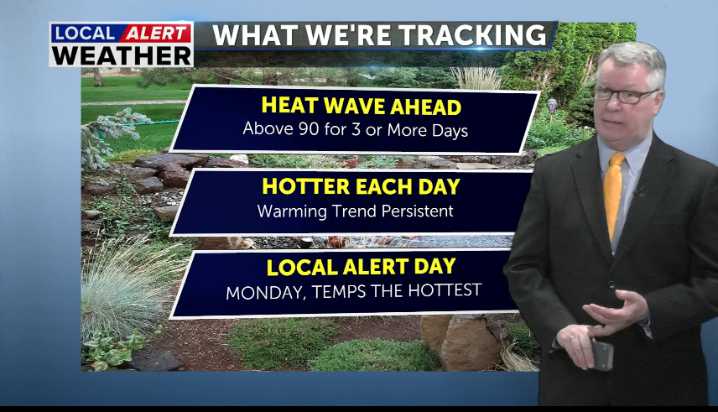 Hot pattern arrives this weekend, Local Alert Weather Day on Monday