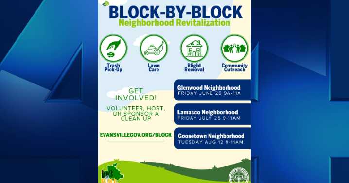 Mayor Terry announces summer dates for Block-by-Block Neighborhood Cleanups