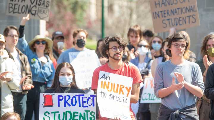 How many IU students are from countries on Trump's travel ban list?