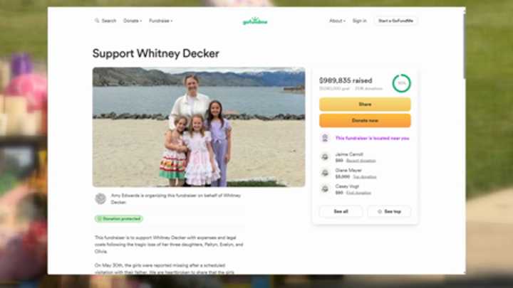 GoFundMe surpasses $1 million for Whitney Decker