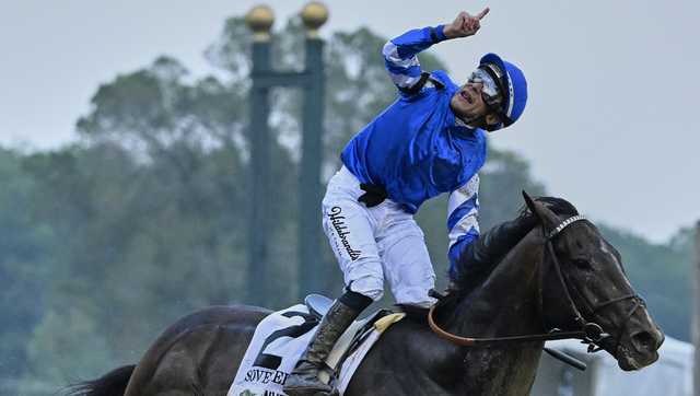 Sovereignty beats Journalism to win the Belmont Stakes