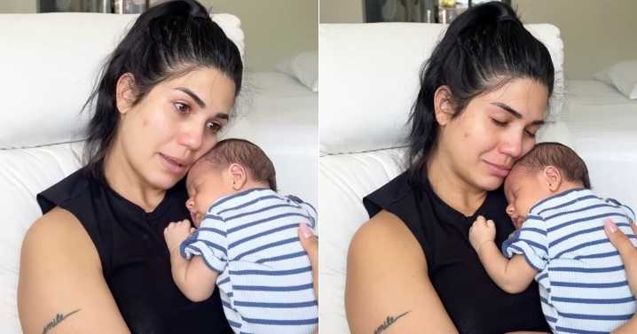 Influencer Amanda Camaraza se emociona hasta las lágrimas al hablarle a su bebé de Cuba