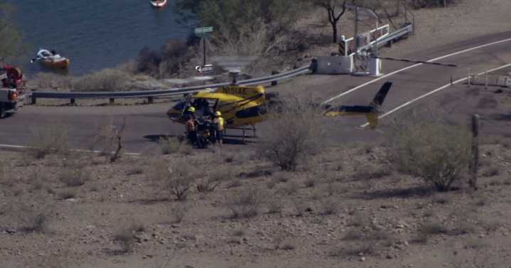 Children thrown from back of truck while riding an inflatable raft near in Arizona