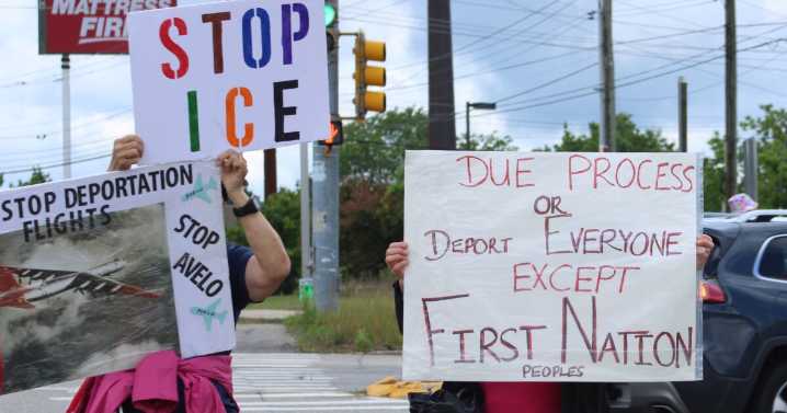 Manchester protesters urge boycott of Avelo Airlines over deportation flights