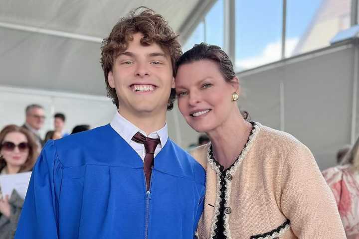 Linda Evangelista Shares Rare Photo of Son as He Graduates from High School