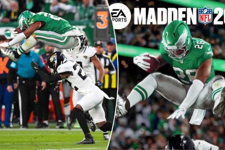Eagles' Saquon Barkley's backwards hurdle unveiled as Madden 26 cover