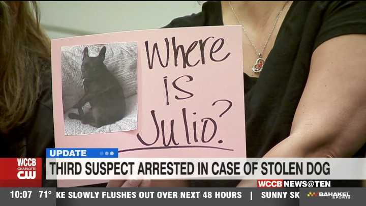 Third person arrested in connection to stolen dog