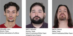 Denton County Sheriff’s Office arrest 3 in connection with prostitution operation