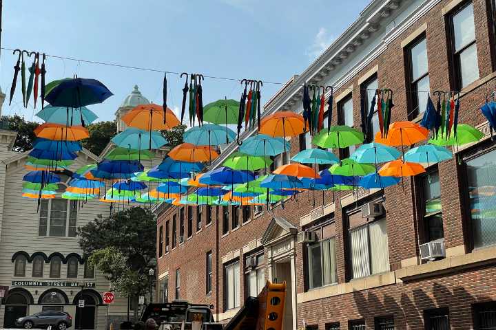 Downtown Bangor umbrella art installation returns this evening
