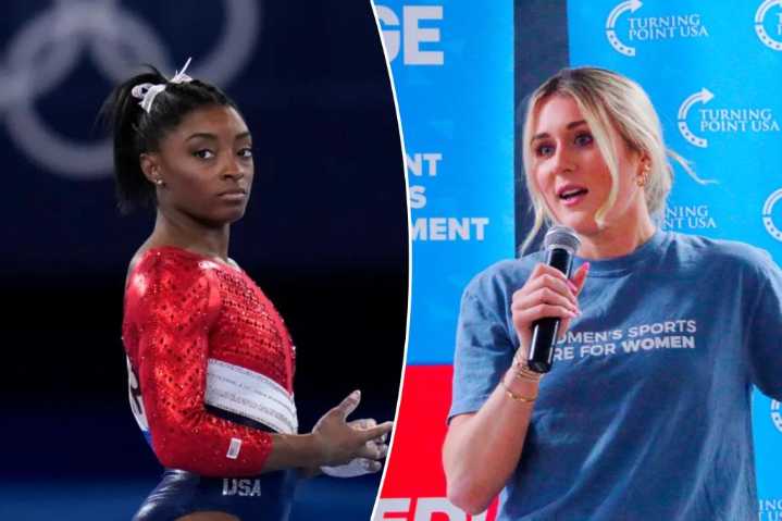 Simone Biles spars with Riley Gaines on social media over trans athlete debate