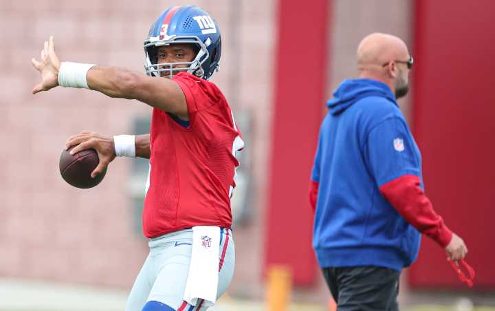 Why Giants’ Russell Wilson isn’t worried about sharing information with Jaxson Dart