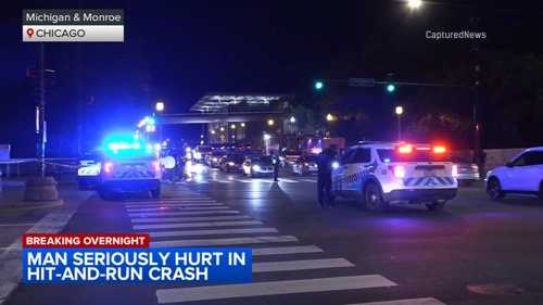 Chicago Loop hit-and-run crash: Pedestrian hit by car, critically injured in 0-100 block of South Michigan Avenue, police say