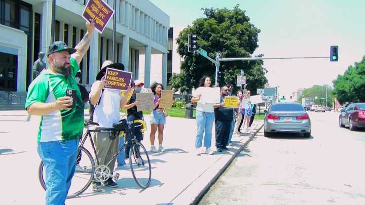 'I think people are losing their humanity’: Dozens attend anti