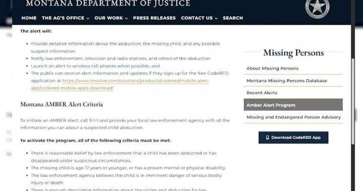 Montana's AMBER Alert System: What You Need to Know