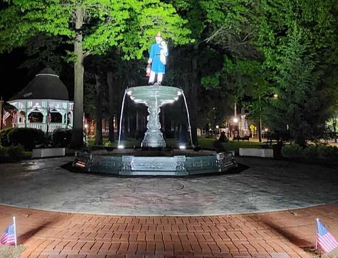 1000th brick installed at the Baker Fireman’s Fountain in Owego