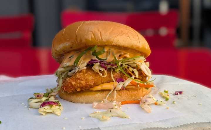 New street seafood spot in Grand Haven offering fresh, wild