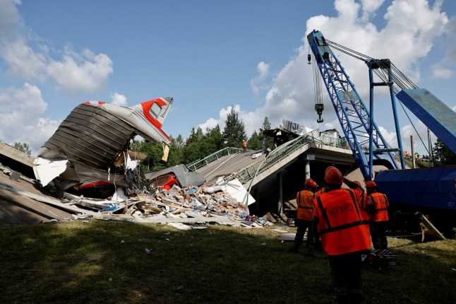Seven dead in train crash after ‘explosions’ destroy bridges on Ukraine border