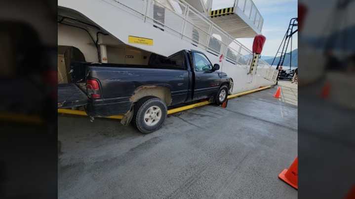 RCMP investigating after truck ‘heavily damaged’ in single