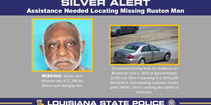 Silver Alert issued for Ruston man with medical condition that could cause disorientation