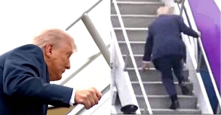Top Dem Seizes On Brutal Trump Mockery Over Stumble Up Air Force One Stairs