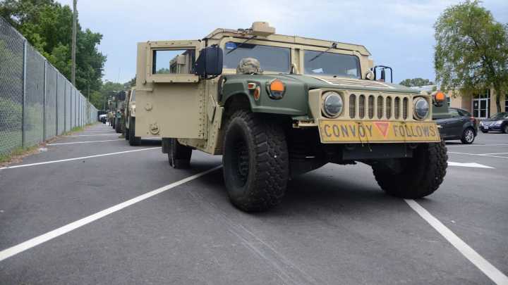 Guard members seriously hurt when Humvee overturns on Route 460