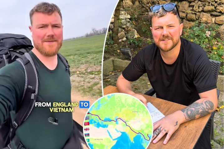 Extreme traveler goes viral amid 8,000 mile walk from Europe to Asia