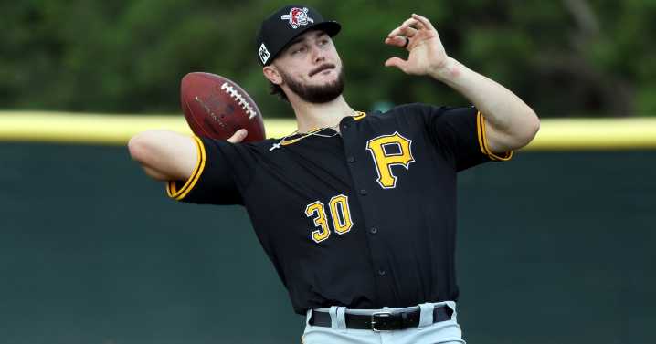 MLB Network showcases Paul Skenes warming up with football, takes jab at Steelers
