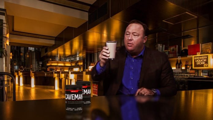 Dejected Alex Jones Seen Chugging Caveman Formula At Local Bar
