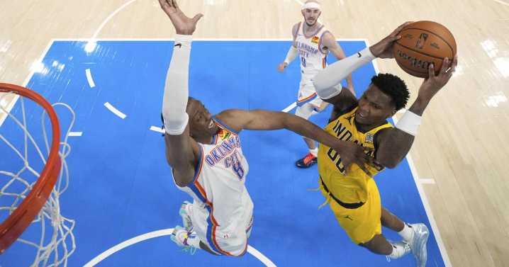 Haliburton caps huge rally with winning jumper as Pacers stun Thunder in Game 1
