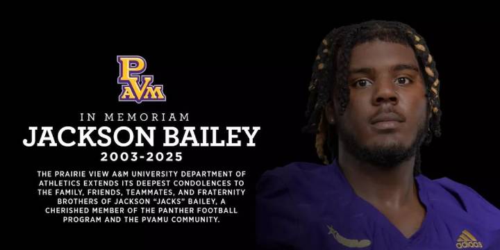 Prairie View A&M football player dies