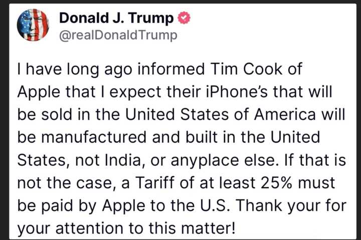 Trump amenaza a Apple y Mattel con aranceles