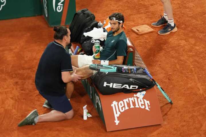 French Open: Carlos Alcaraz reaches final after Lorenzo Musetti retires with injury in fourth set