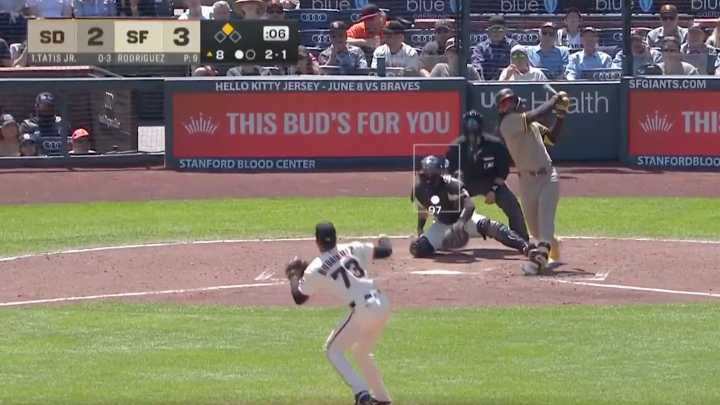 Fernando Tatis Jr. Did Massive Bat Flip On Improbable Fly