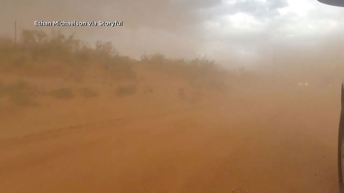 Strong winds in Texas causes ‘very dusty conditions’