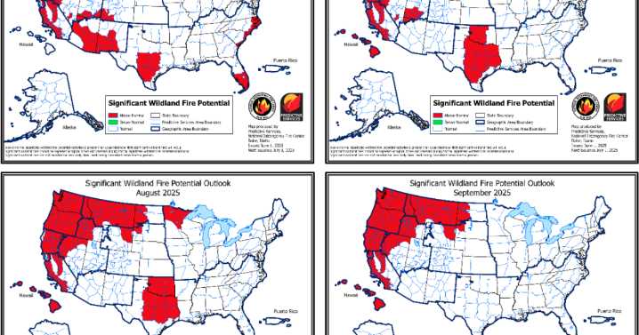 Federal forecast suggests a very heavy fire season may be approaching