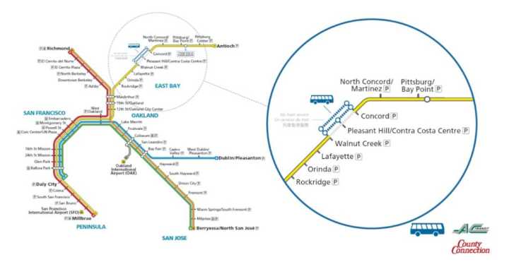 PLAN AHEAD: No BART Trains Between Concord And Walnut Creek June 21–22; BART To Run Free Buses During Repairs
