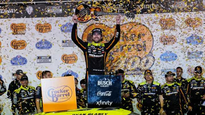 Ryan Blaney wins NASCAR Cup Series Cracker Barrel 400 at Nashville Superspeedway