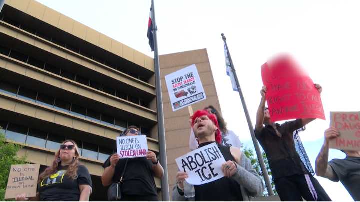 Colorado Springs protesters rally in solidarity with national ICE demonstration