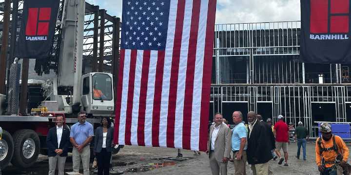 New Greene County high school takes shape as final beam installed