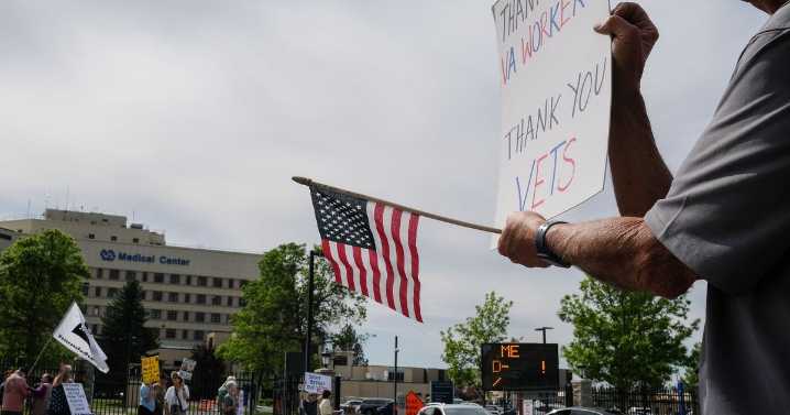 ‘It’s dangerous right now’: Roughly 100 turn out to Spokane VA Medical Center to support VA workers, veterans amid planned cuts to federal agency