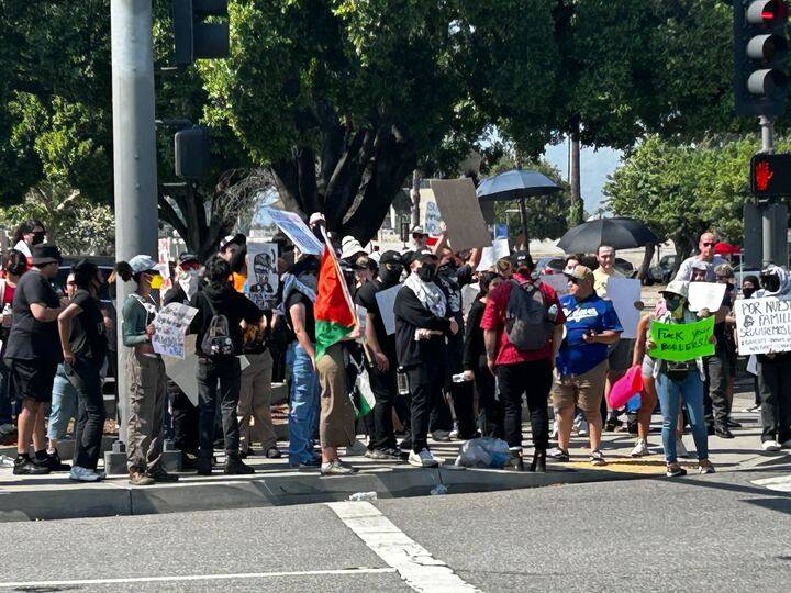 200 peacefully protest ICE at agency’s San Bernardino office