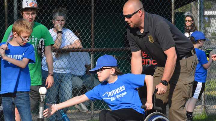 Tri-Rivers Little League hosts Challenger League baseball game at Cooperation Park