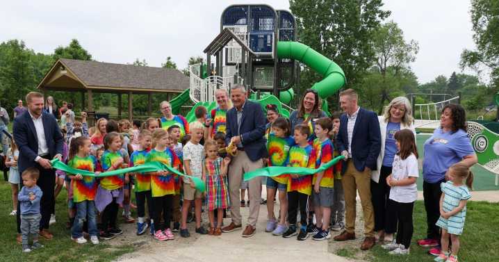 Valpo cuts ribbon on new Fountain Meadows Park playground