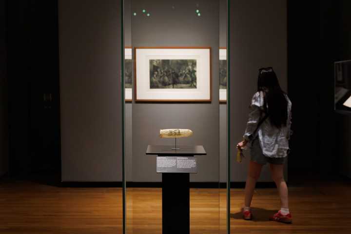 The condom is part of an exhibit on 19th-century prostitution and sexuality. The condom is decorated with an erotic etching featuring a nun and three clergymen, is going on display at a museum in the