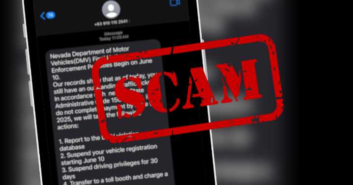 Do not be fooled by these Nevada DMV scam texts, agency says